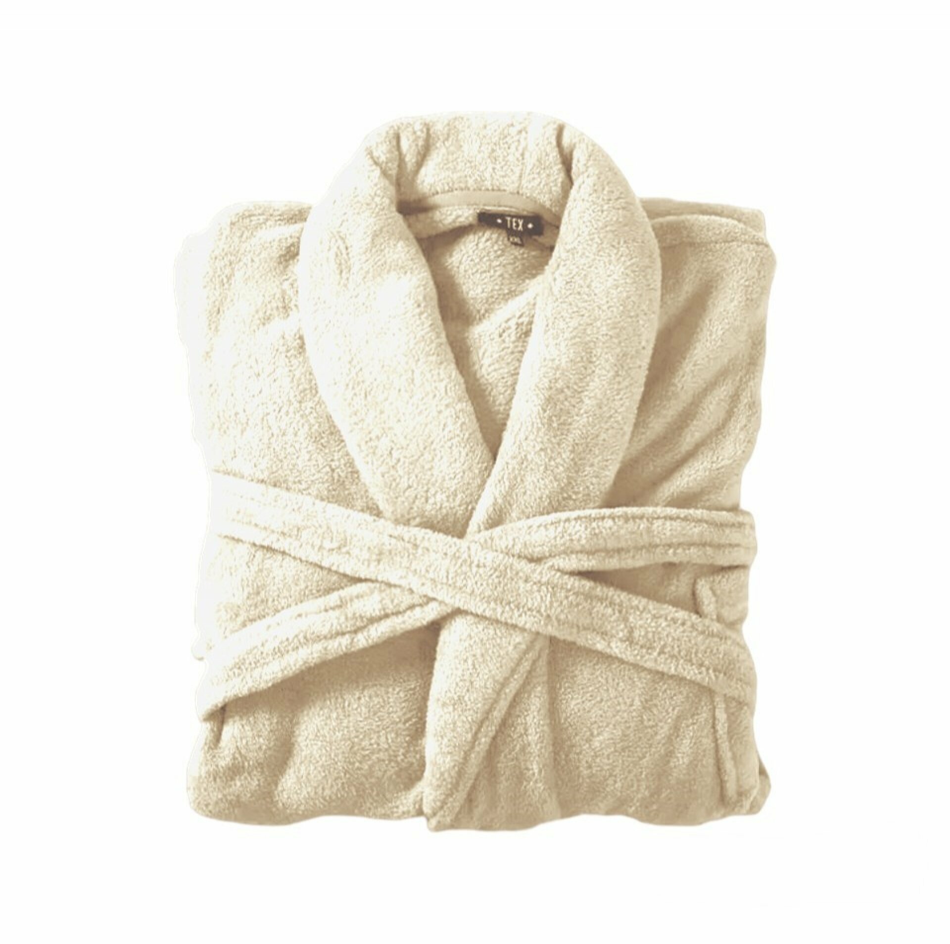 Bademantel & Saunamantel in Teddy-Plüsch-Qualität I Microfaser kuschelig weich I unisex I extra flauschig [Creme]