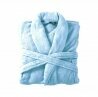Bademantel flauschig » Saunamantel in Teddy-Plüsch Qualität » leichter/dünner Morgenmantel 100 cm lang » unisex - Babyblau