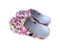 Damen Clogs Blumen » günstige Damenschuhe » Badeschlappen mit Blumenmuster » Sommer Garten Schuhe & Garten Schuhe » Badelatschen mit Riemen und Cut-Ou