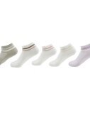 Damen Sneaker Socken » Set 5 Paar Strümpfe » 5er Pack Sneakersocken » Baumwollsocken mit elastischem Mittelfußband - A / 35-38