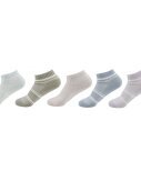 Damen Sneaker Socken » Set 5 Paar Strümpfe » 5er Pack Sneakersocken » Baumwollsocken mit elastischem Mittelfußband - B / 39-42