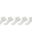 Damen Sneaker Socken » Set 5 Paar Strümpfe » 5er Pack Sneakersocken » Baumwollsocken mit elastischem Mittelfußband - C / 35-38