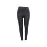 Damen Winter Leggings » Dunkle Jeans Optik » Jeggings mit Push-Up Effekt » Teddy Innenfleece » Damenleggings für Fitness & Alltag - Schwarz / XS/S