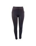 Damen Winter Leggings » Dunkle Jeans Optik » Jeggings mit Push-Up Effekt » Teddy Innenfleece » Damenleggings für Fitness & Alltag - Schwarz-Blau / XL/
