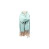 Damen Winter Schal » Winterschal 175 x 70 cm » Fransenschal mit Paisleymuster » Blumen Muster » seidig weich - Mint