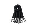 Fransenschal Bouclé » Damenschal 210 x 40 cm » Winter Damen Schal mit Quasten » Winterschal Super Soft - Schwarz