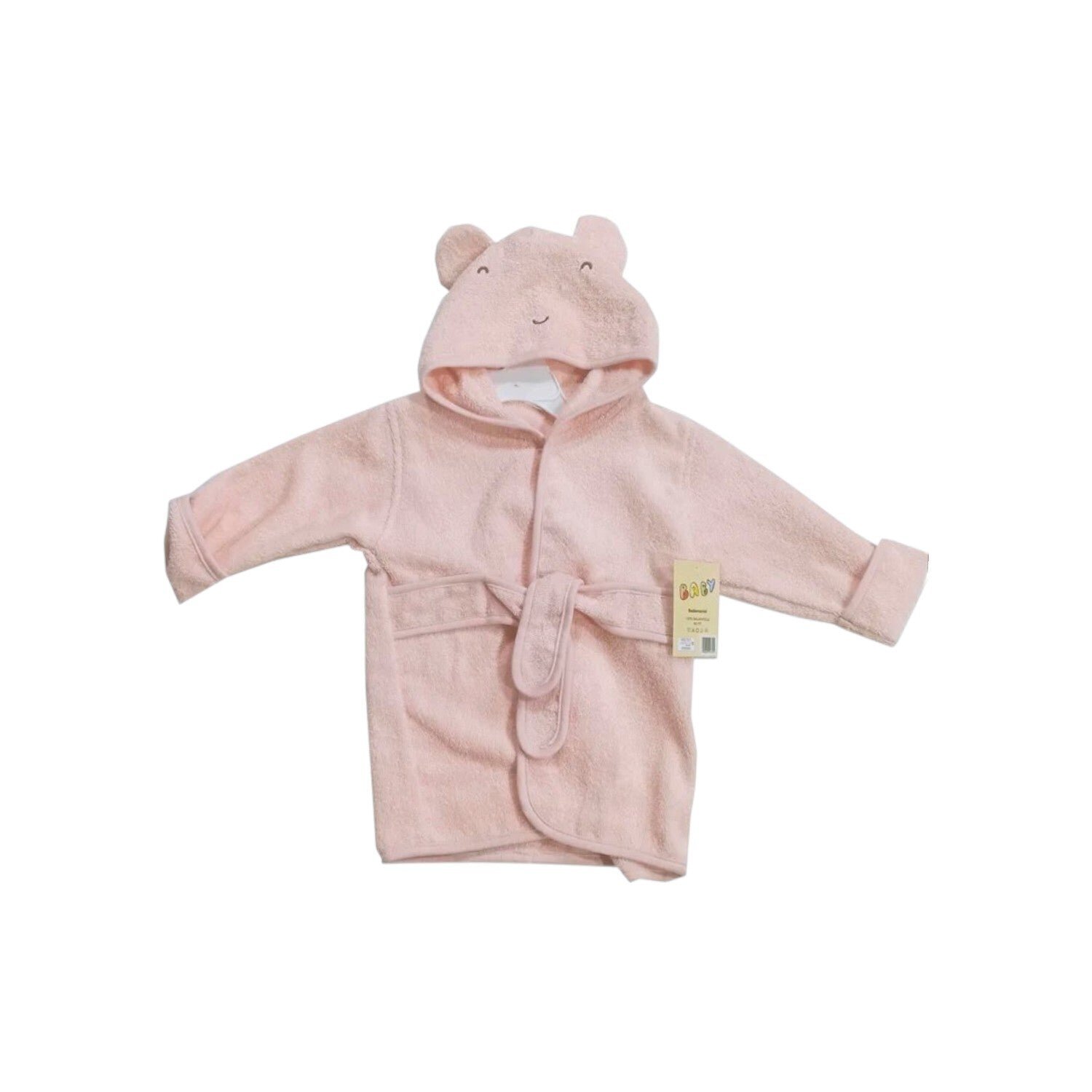 Frottée Baby Bademantel mit Tiergesicht » Morgenmantel & Kleinkinder Badetuch » 100% Baumwolle » mit Kapuze und Gürtel - Tier-Karikatur / 74/80