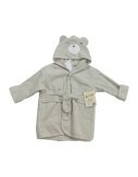 Frottée Baby Bademantel mit Tiergesicht » Morgenmantel & Kleinkinder Badetuch » 100% Baumwolle » mit Kapuze und Gürtel - Bär / 74/80