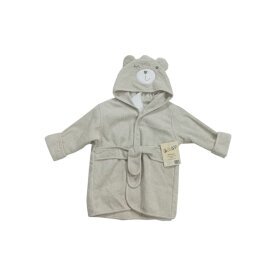Frottée Baby Bademantel mit Tiergesicht » Morgenmantel & Kleinkinder Badetuch » 100% Baumwolle » mit Kapuze und Gürtel - Bär / 98/104