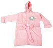 Frottée Baby Bademantel » Morgenmantel & Kleinkinder Badetuch » 100% Baumwolle » mit Kapuze, Tasche und Gürtel - Rosa / 104