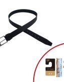 Ledergürtel für Männer » Herren Gürtel » Echt Leder Herrengürtel » schwarz matt 4 cm - 105 (120cm)
