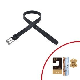 Ledergürtel für Männer » Herren Gürtel » Echt Leder Herrengürtel » schwarz matt 4,5 cm mit Randprägung - 110 (125cm)