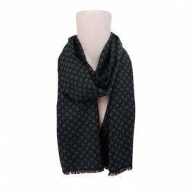 Herren Schal » Cashmera Winterschal » Winter Herrenschal Watson » 180 x 30 cm » zeitloses Design - Schwarz-Grau