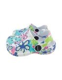 Kinder Clogs mit Blumenmuster » günstige Kinderschuhe » Kinder Badeschlappen » Schuhe für Kleinkinder » Badelatschen mit Riemen und Cut-Outs - Motiv 2