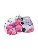 Kinder Clogs mit Blumenmuster » günstige Kinderschuhe » Kinder Badeschlappen » Schuhe für Kleinkinder » Badelatschen mit Riemen und Cut-Outs - Motiv 3