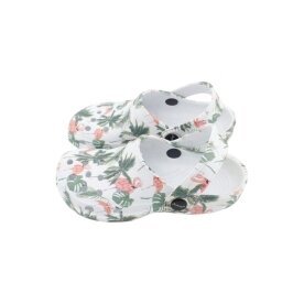 Kinder Clogs mit Blumenmuster » günstige Kinderschuhe » Kinder Badeschlappen » Schuhe für Kleinkinder » Badelatschen mit Riemen und Cut-Outs - Motiv 7