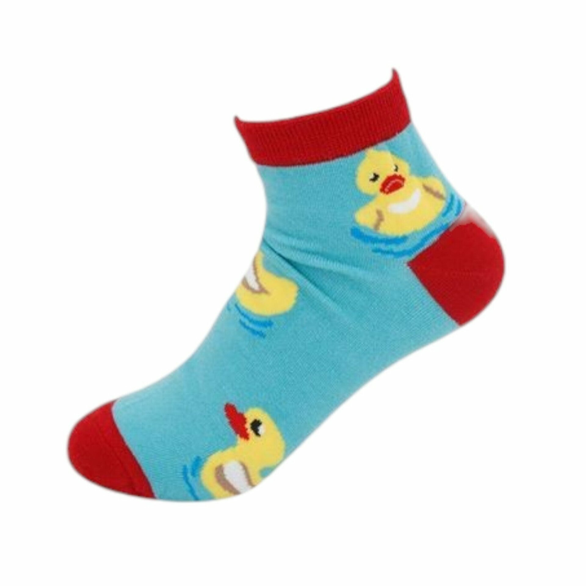 Kinder Crazy Socks » Bunte Kindersocken » Kinderstrümpfe » Füßlinge » Kinder Socken Größe 30-33 und 34-37 - 30-33 / Ente