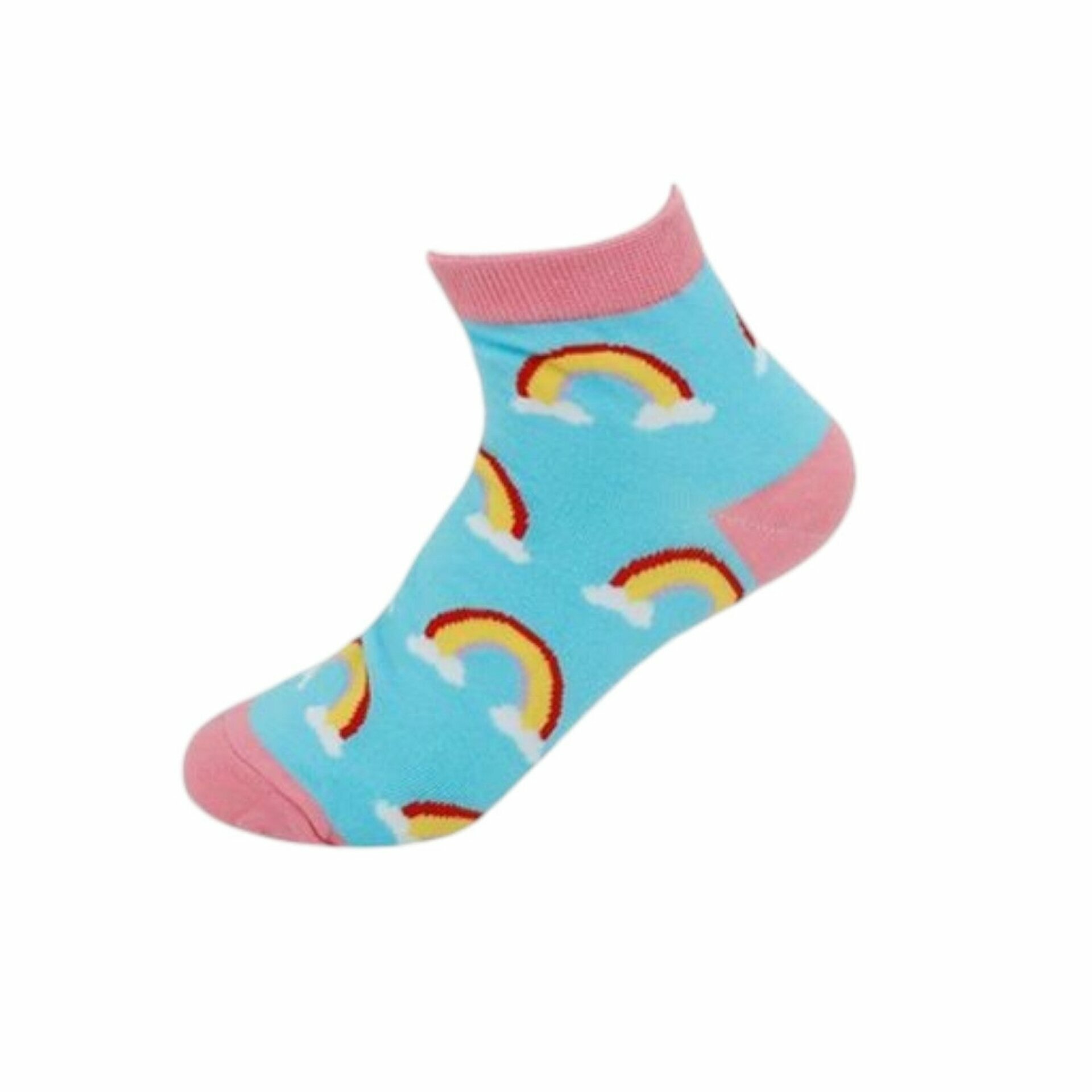Kinder Crazy Socks » Bunte Kindersocken » Kinderstrümpfe » Füßlinge » Kinder Socken Größe 30-33 und 34-37 - 30-33 / Regenbogen