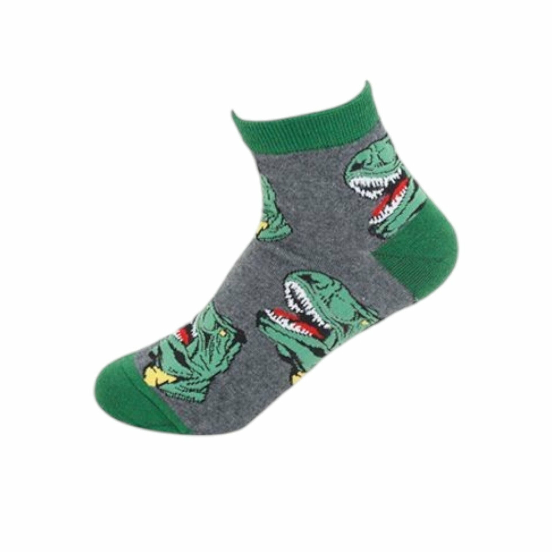 Kinder Crazy Socks » Bunte Kindersocken » Kinderstrümpfe » Füßlinge » Kinder Socken Größe 30-33 und 34-37 - 34-37 / Dinosaurier