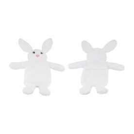 Kinder Wärmflasche 1L mit Tiermotiv » weicher Fell Bezug » Körperwärmer » flauschiges Heizkissen für Kinder - Hase