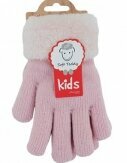 Kinder Winter Handschuhe | flauschig warme Soft Teddy Füllung | gefütterte Kinderhandschuhe [Rosa]