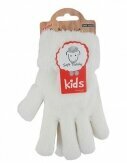 Kinder Winter Handschuhe | flauschig warme Soft Teddy Füllung | gefütterte Kinderhandschuhe [Weiß]