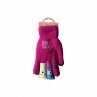 Kinder Winter Handschuhe » Kinderhandschuhe mit Tier Fingern » Fingerhandschuhe » teilweise mit Teddyfutter - Pink (gefüttert)