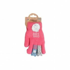 Kinder Winter Handschuhe » Kinderhandschuhe mit Tier Fingern » Fingerhandschuhe » teilweise mit Teddyfutter - Beere (gefüttert)