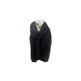 Damenschal Sommer » leichter Damen Faltenschal » Sommerschal 180 x 95 cm » weich & dünn - Schwarz