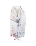 Sommer Damen Schal Blumen » leichter Sommerschal 180 x 80 cm » Halstuch mit Blumenmuster » Damenschal weich & dünn - Motiv 5