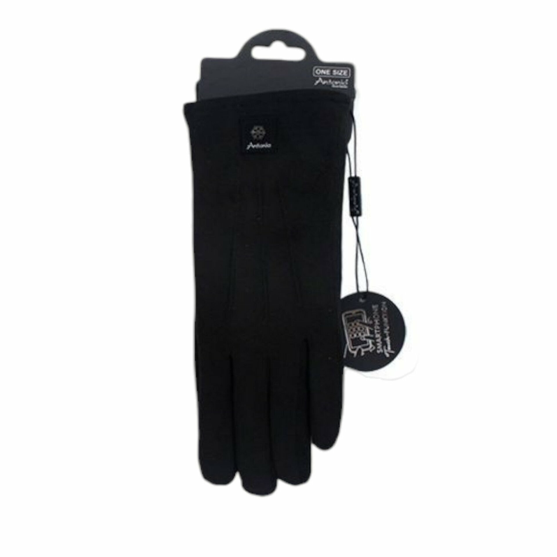 Gefütterte Winter Damen Handschuhe » Winterhandschuhe mit Teddy Innenfutter » Fingerhandschuhe mit drei Streifen auf Handrücken | Touchfunktion - Schw