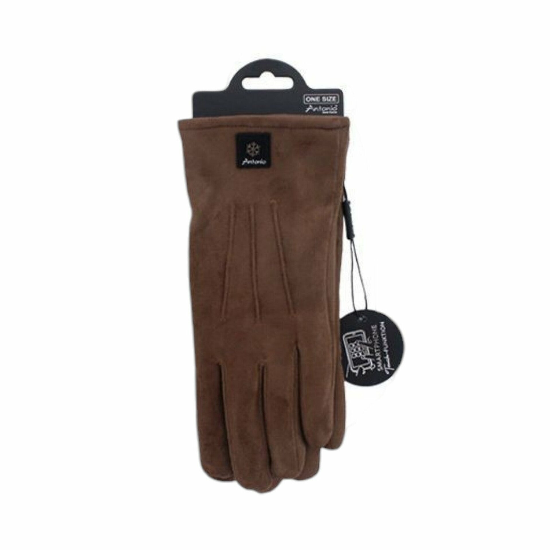 Gefütterte Winter Damen Handschuhe » Winterhandschuhe mit Teddy Innenfutter » Fingerhandschuhe mit drei Streifen auf Handrücken | Touchfunktion - Dunk