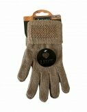 Winter Damen Handschuhe Glänzende Strass Steine | Strickhandschuhe mit Glitzersteinen | Winterhandschuhe [Taupe]