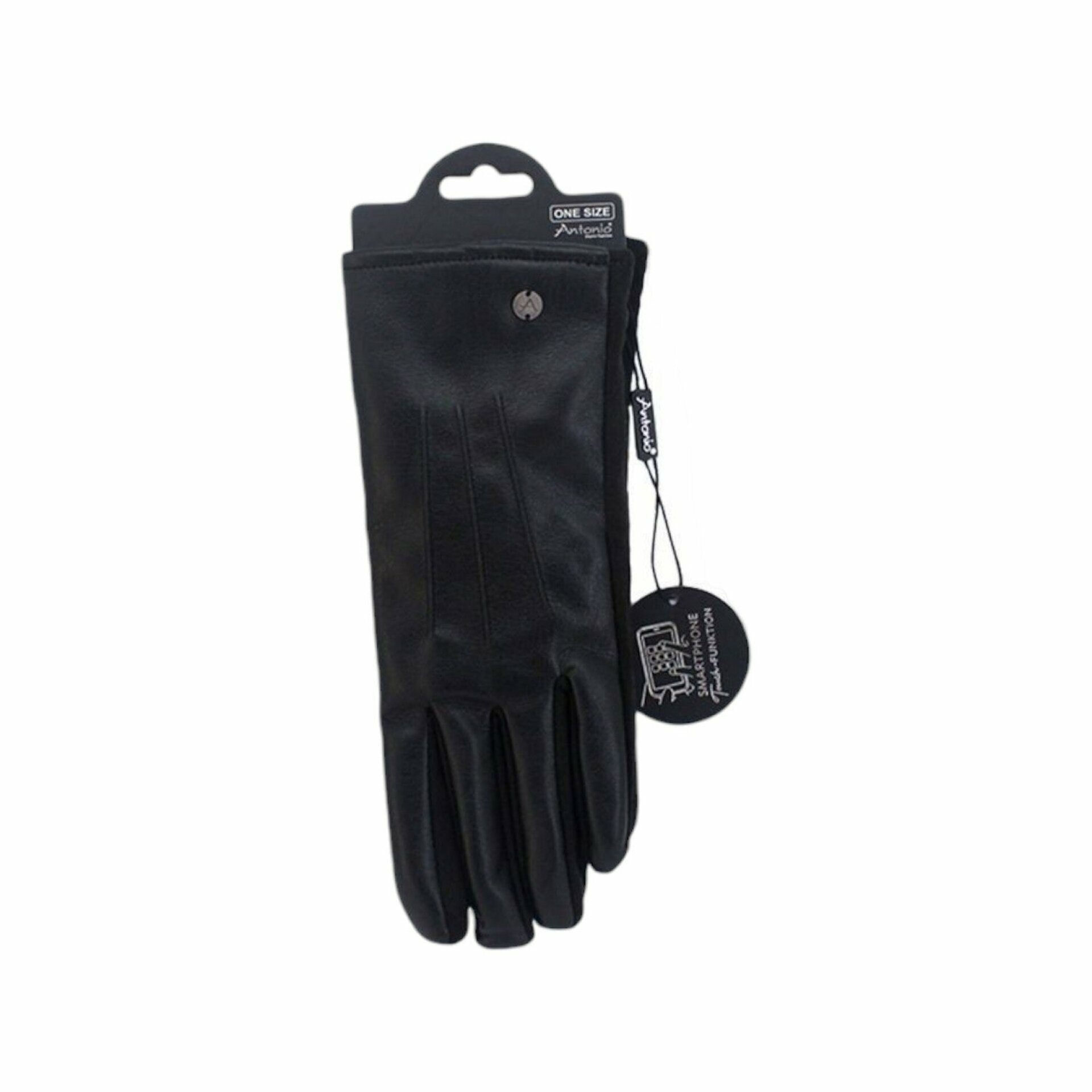 Gefütterte Winter Damen Handschuhe » Kunstleder PU Nappa » Fingerhandschuhe Teddy Fell Innenfutter I Winterhandschuhe mit Teddyfell » Touchfunktion -