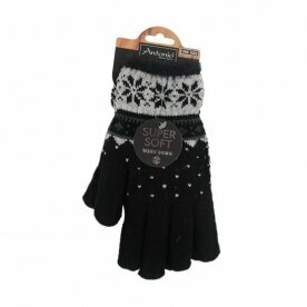 Winter Damen Handschuhe Schneeflocke » günstige Fingerhandschuhe » Winterhandschuhe » Strickhandschuhe One Size - Schwarz
