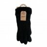 Winter Damen Handschuhe » Strickhandschuhe Soft Teddy » gefütterte Damenhandschuhe Winterhandschuhe - Schwarz