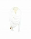 Winter Damen Schal Bouclé | hochwertiger Dreiecksschal | Alpaca Touch-Feeling | sehr weich & flauschig 200x70 cm [Weiß]