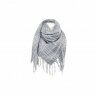 Winter Damen Schal Cashmera » Fransenschal 105cm x 100cm » Winterschal I Damenschal Soft Tartan - Grau