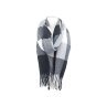 Winter Damen Schal » Cashmera Soft » Winterschal Karo Muster » Damenschal » Fransenschal 180 x 65 cm - Grau