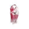 Winter Damen Schal » Cashmera Soft » Winterschal Karo Muster » Damenschal » Fransenschal 180 x 65 cm - Rot