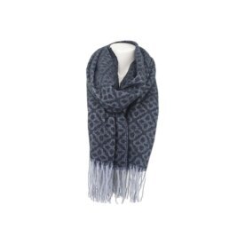 Winter Damen Schal Soft Cashmera » Winterschal Boutique Blume » Damenschal » Fransenschal 180 x 65 cm - Hellgrau