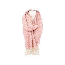 Winter Damen Schal Soft Cashmera » Winterschal Boutique Blume » Damenschal » Fransenschal 180 x 65 cm - Rosa