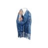 Winter Damen Schal Soft Cashmera » Winterschal Wasserrose » Fransenschal » Damenschal 180 x 70 cm - Blau