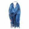 Winter Damen Schal Soft Cashmera » Winterschal Picasso » Fransenschal » Damenschal 180 x 70 cm - Blau