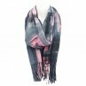 Winter Damen Schal Soft Cashmera » Winterschal Picasso » Fransenschal » Damenschal 180 x 70 cm - Grau