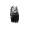 Winter Damen Schal » Strickschal » Damenschal mit Highlights » schimmerndes Muster » Fransenschal 188 x 68 cm - Schwarz