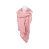 Winter Damen Schal Trapez » Bouclé Damenschal 200x40 cm » Winterschal Trapezschal » Alpaca Touch-Feeling | weich & flauschig - Rosa