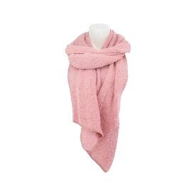 Winter Damen Schal Trapez » Bouclé Damenschal 200x40 cm » Winterschal Trapezschal » Alpaca Touch-Feeling | weich & flauschig - Rosa