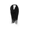 Winter Damen Schal » Winterschal Dread Style » Winterfarben » Fransenschal 187 x 50 cm » warmer Damenschal mit dicken Fransen » Hohes Volumen - Schwar