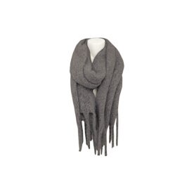 Winter Damen Schal » Winterschal Dread Style » Winterfarben » Fransenschal 187 x 50 cm » warmer Damenschal mit dicken Fransen » Hohes Volumen - Dunkel